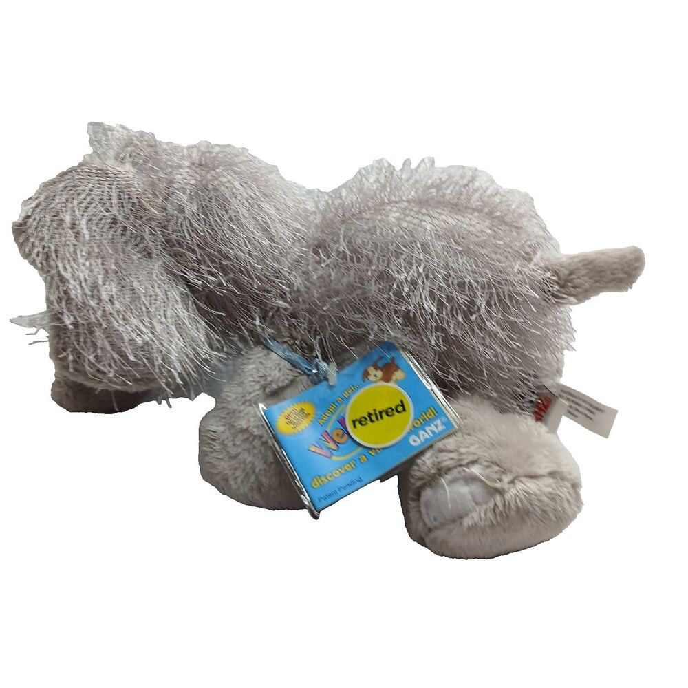 Webkinz Lil' Elephant HM0007 Unused Code Stuffed Animal Plush Toy Retired Shaggy